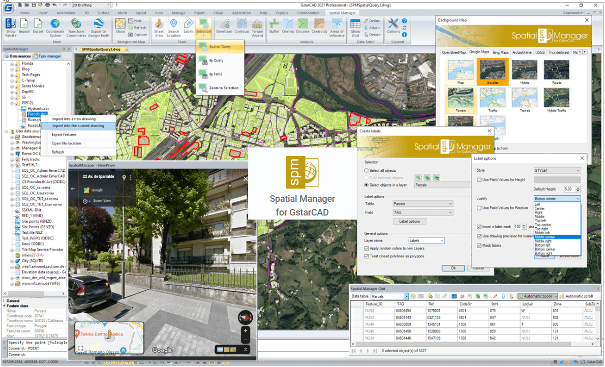 Spatial Manager for GstarCAD - Professional (Inkl. 1 Jahr Support/Updates)